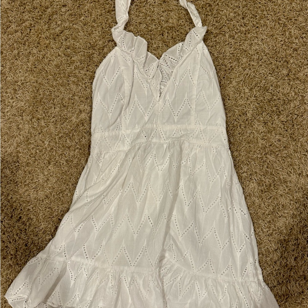 White Halter Dress
